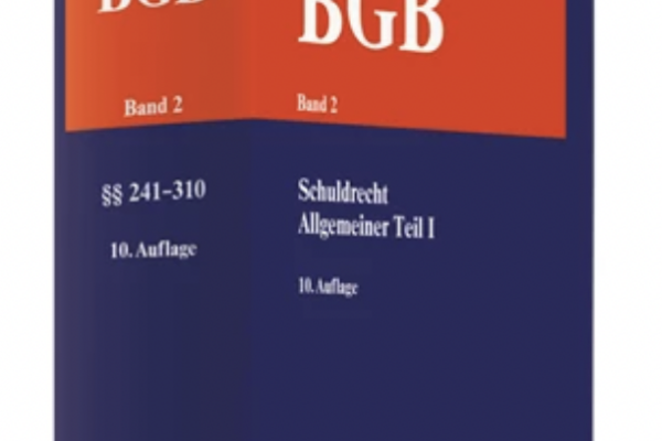 Band 2 des Münchener Kommentars zum BGB in 10. Auflage erschienen