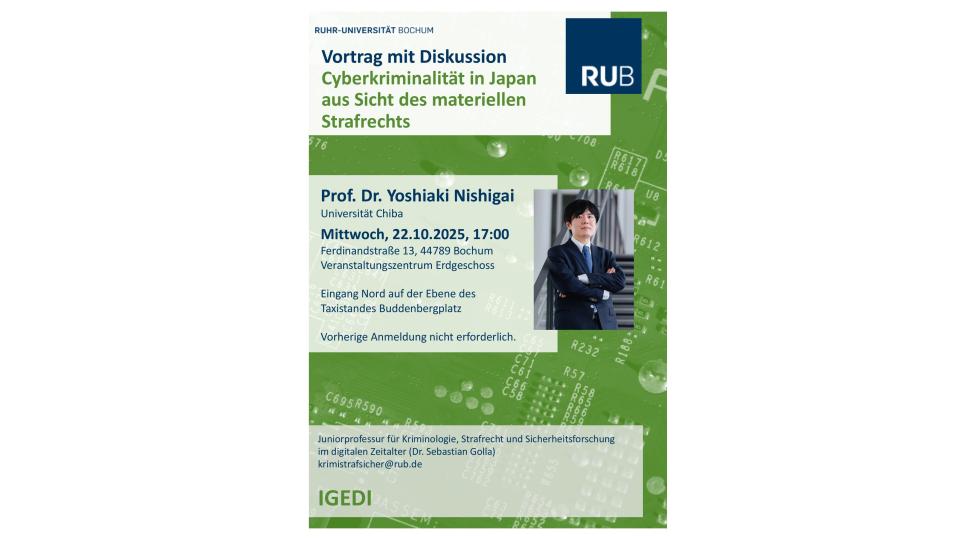 Vortragsplakat Cyberkriminalität in Japan